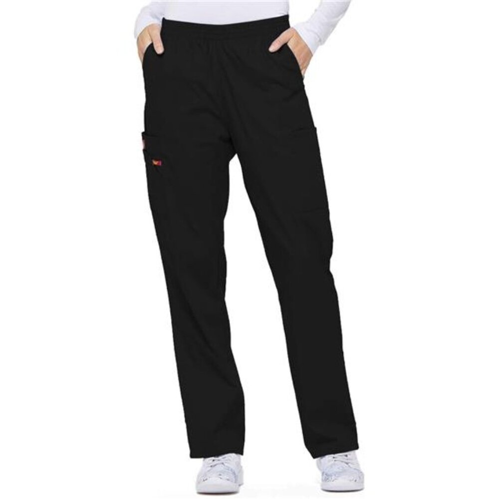 Dickies EDS Signature Scrubs for Women, Elastic Waist Pull-On Cargo Pants